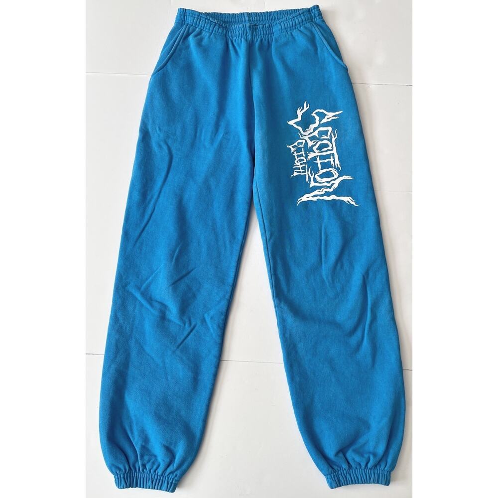 Section Eight Joggers Sweatpants S Blue Drawstring Elastic Waist Fleece Pockets